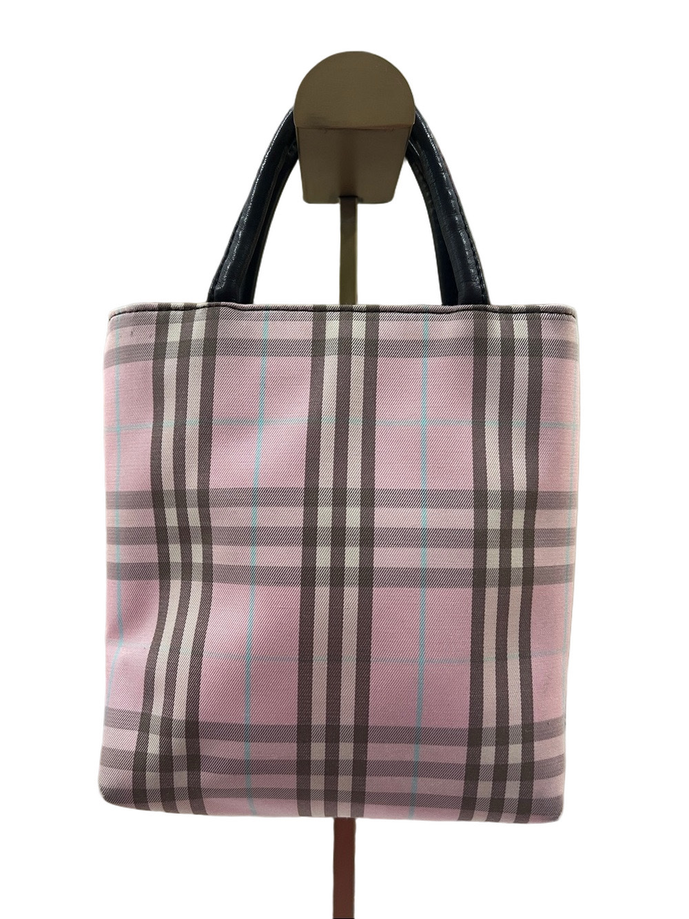 Burberry Pink Plaid Novacheck Mini Tote
